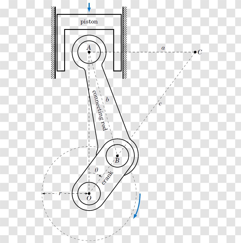 Winch Slider-crank Linkage Angle /m/02csf Trigonometry - Connecting Rod ...