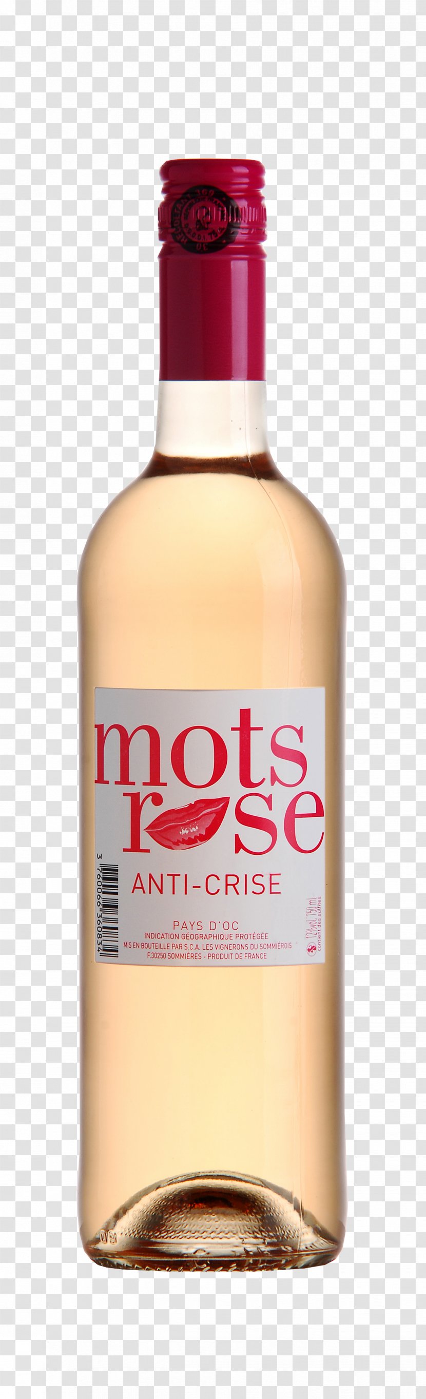 Liqueur Wine Rosé Vin De Pays Bottle - Glass Transparent PNG