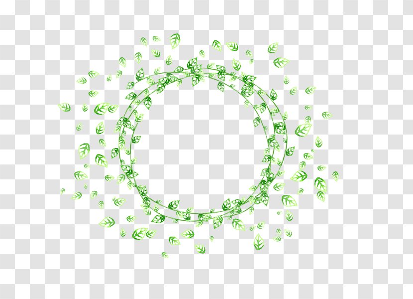 Leaf Picture Frame Green - Symmetry - Floating Leaves Circle Transparent PNG