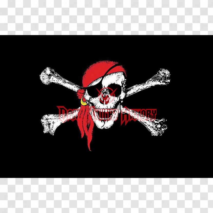 Jolly Roger Flag Of Wales Piracy Bandana - Flown Transparent PNG