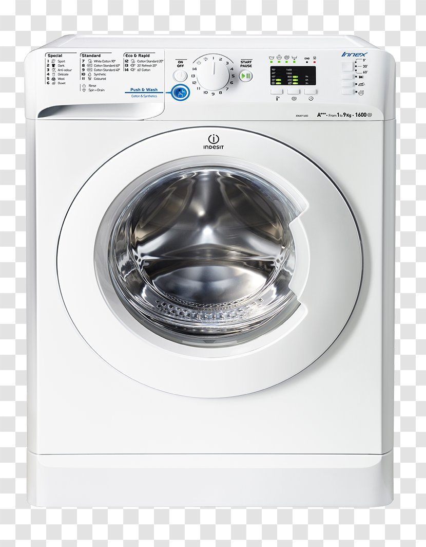 Washing Machines Indesit DIF14T1 Co. BWA81483X Transparent PNG