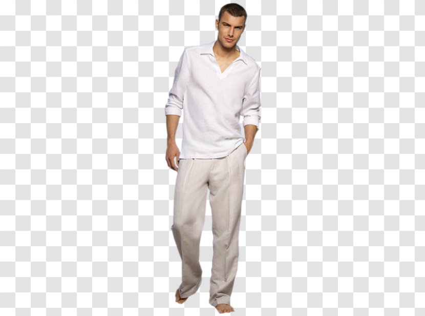 Sleeve Pajamas Pants Shirt Suit - Hem - Hommes Transparent PNG
