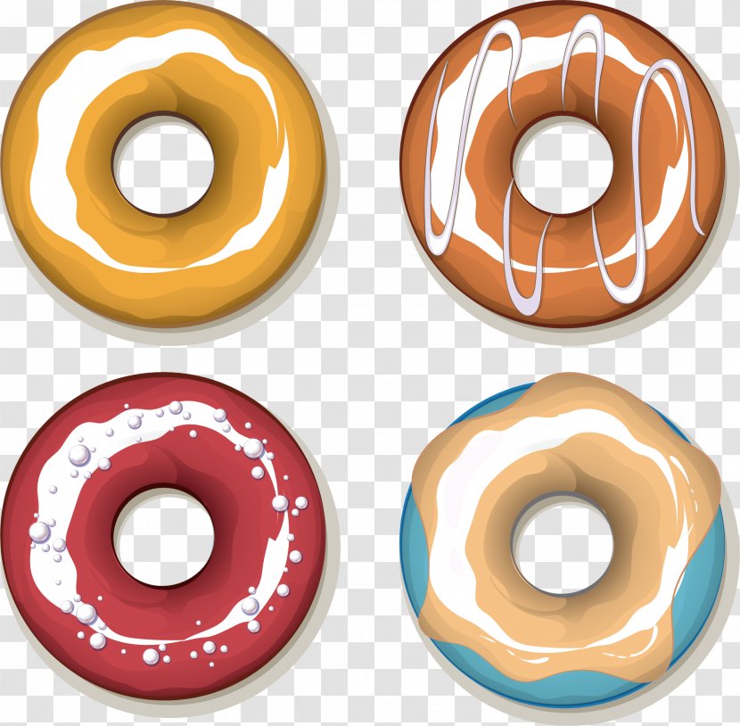 Doughnut Glaze Chocolate Illustration - Sprinkles - Color Donut Vector Transparent PNG