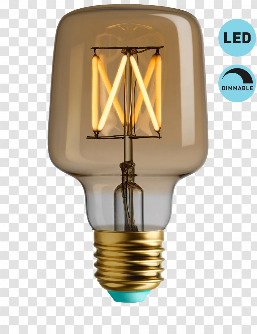 Incandescent Light Bulb LED Lamp Plumen Filament - Led - Material Transparent PNG