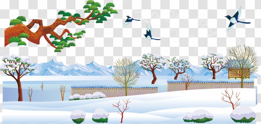 Daxue Snow Winter - Flower - Snowy Vector Material Transparent PNG