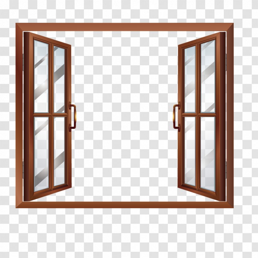Window House Building Clip Art - Drawing - Vector Open Windows Transparent PNG