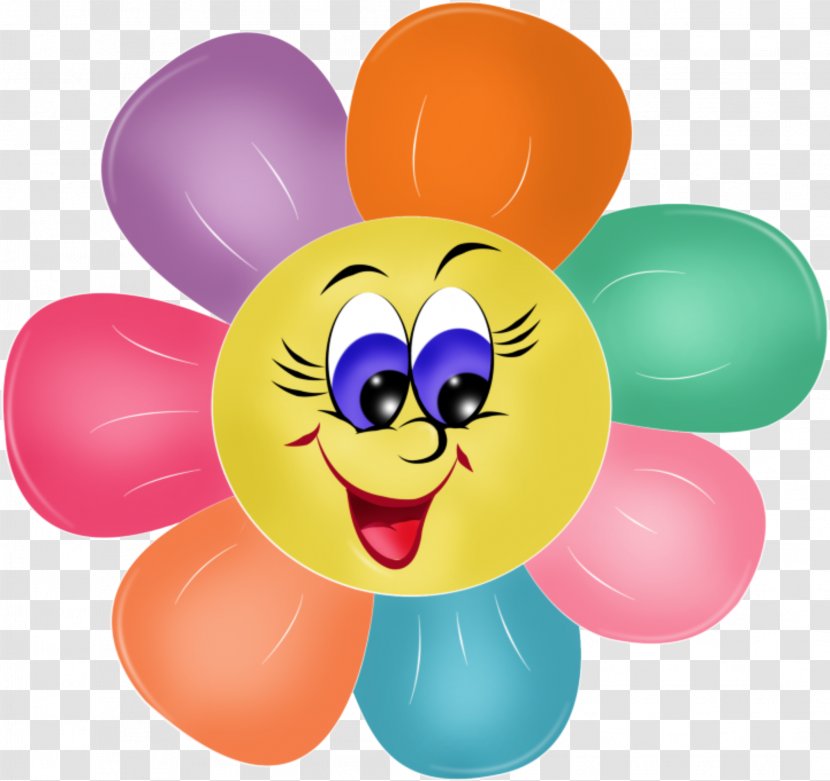 Smiley Emoticon Flower Clip Art - Happy Transparent PNG