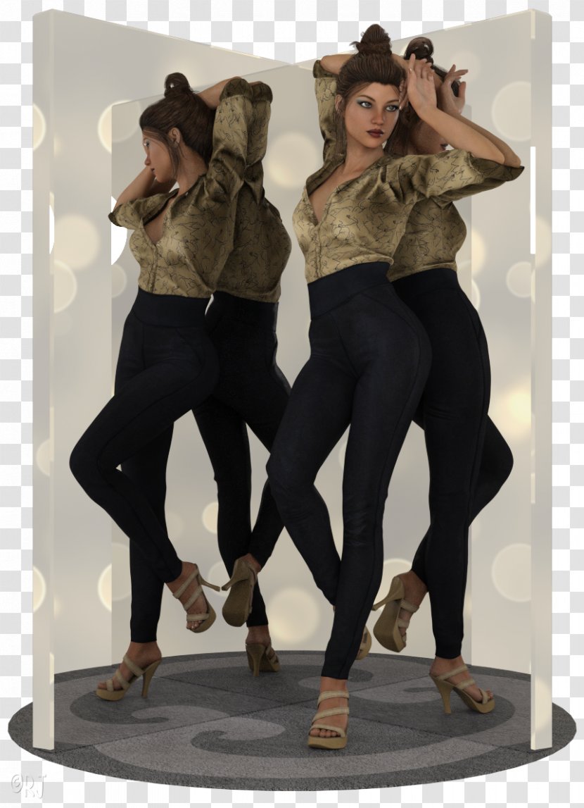 Leggings Fashion Jeans - Model Transparent PNG