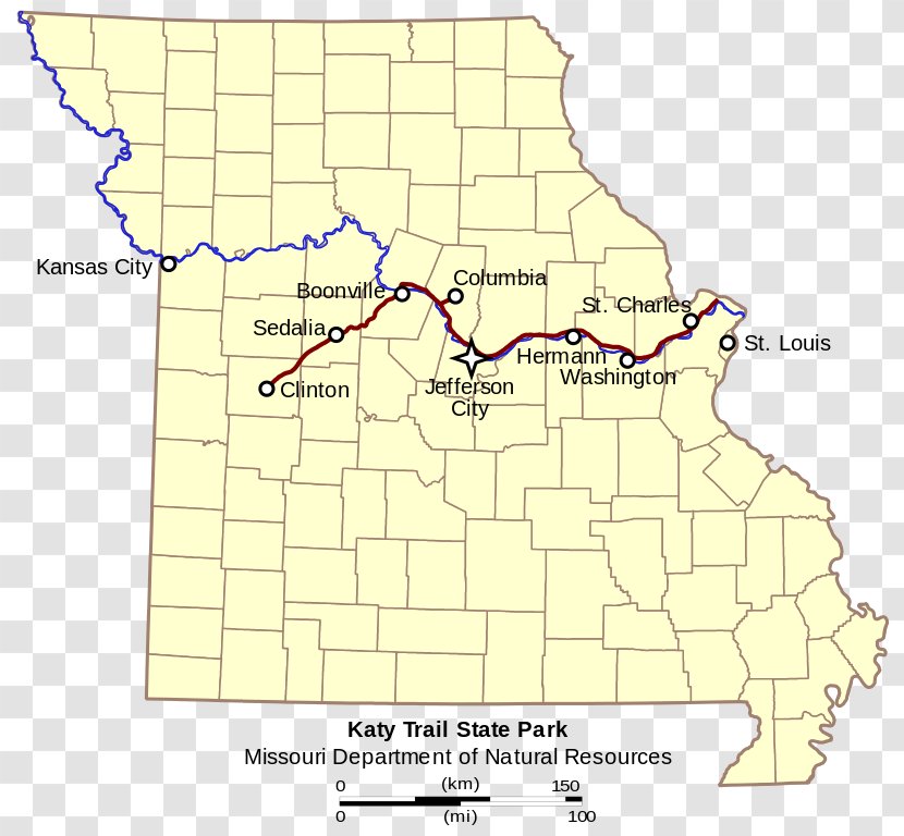 Katy Trail State Park Missouri River Sedalia Lewis And Clark National Historic Expedition - Atlas Transparent PNG