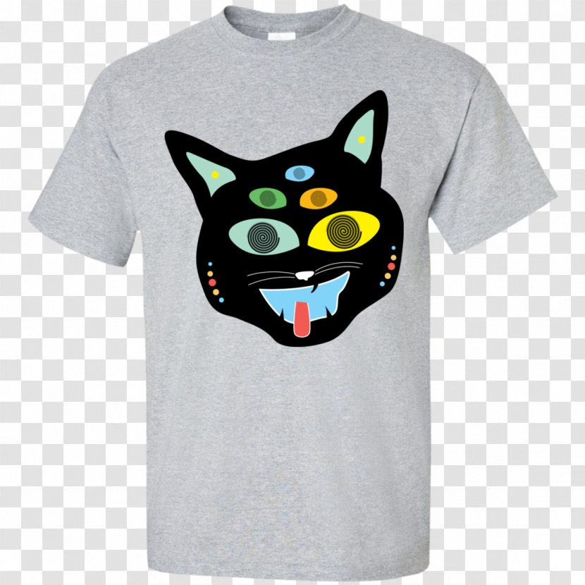 T-shirt Devon Rex Iced Tea Sleeve - Black - Crazy Cat Transparent PNG