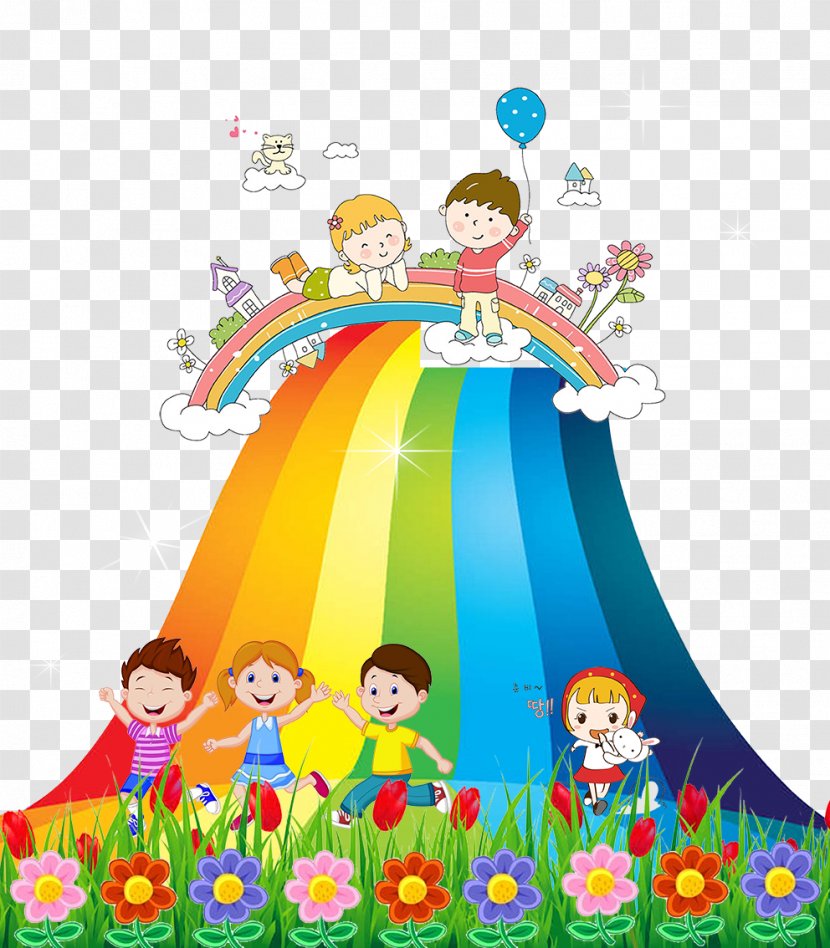 Cartoon Download Illustration - Fictional Character - Rainbow Transparent PNG