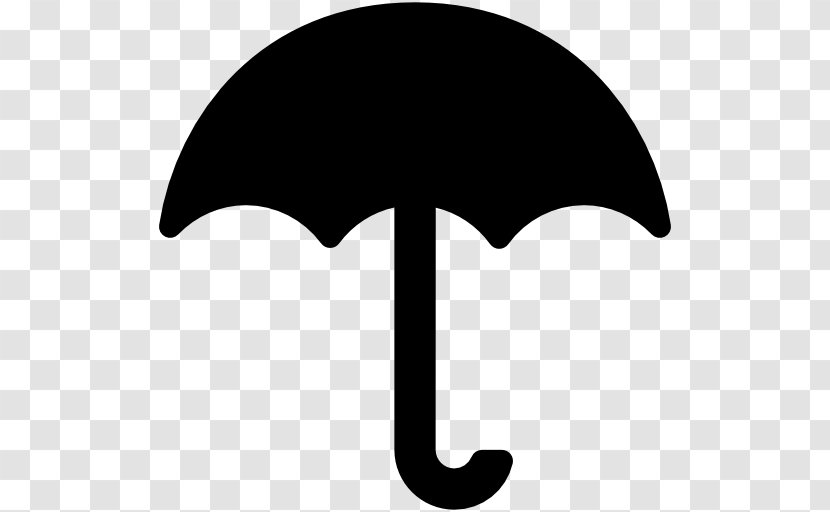 Umbrella - Black And White - Silhouette Transparent PNG