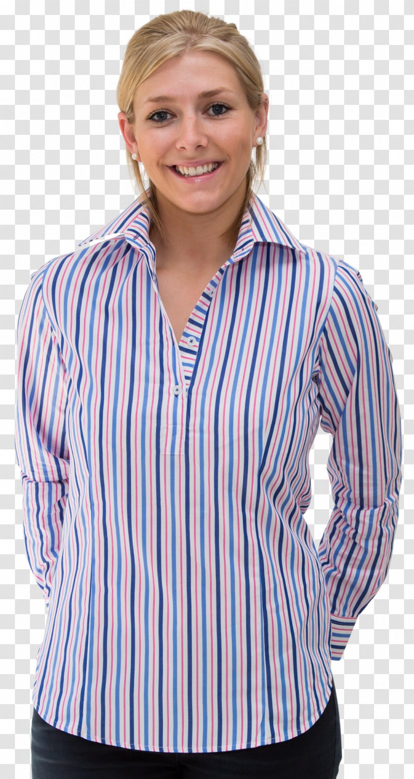 Dress Shirt Blue Blouse Sleeve - Casual Transparent PNG