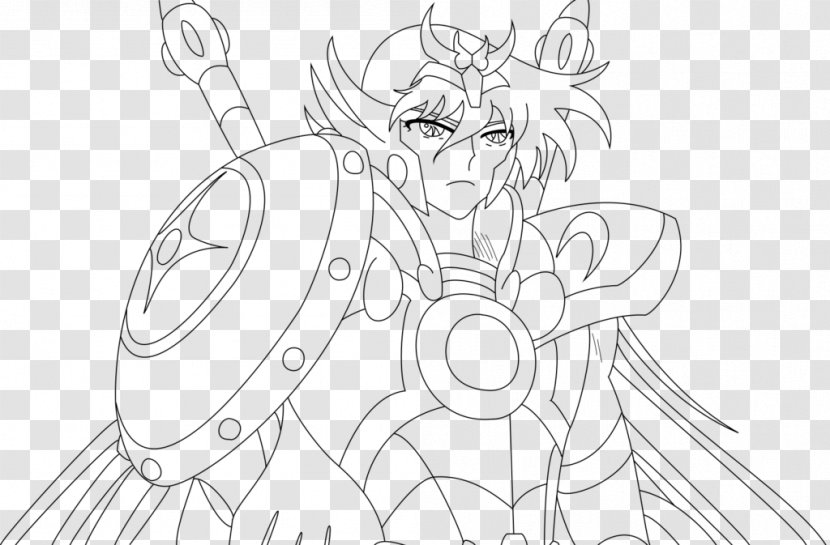 Line Art Dragon Shiryū Libra Dohko Athena Pegasus Seiya - Head - Phoenix Ikki Transparent PNG