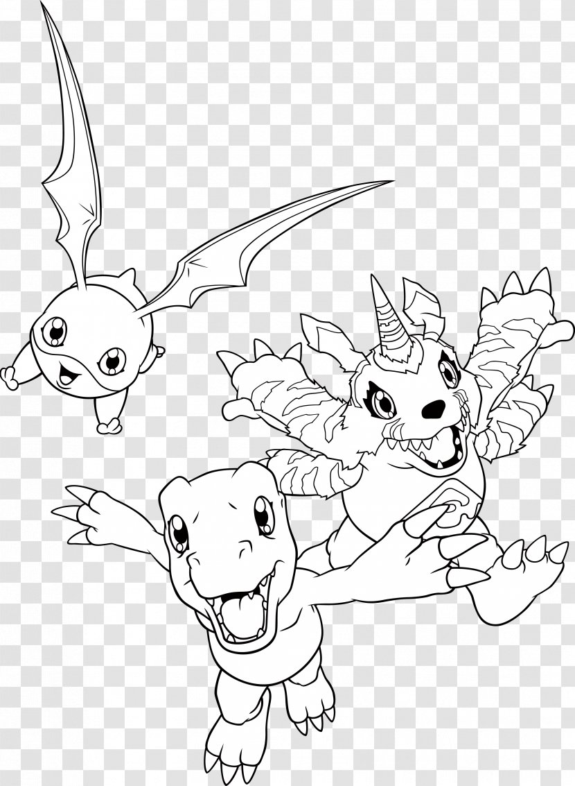 /m/02csf Line Art Drawing Insect Cartoon - Organism - Surprise Package Digimon 3 Transparent PNG
