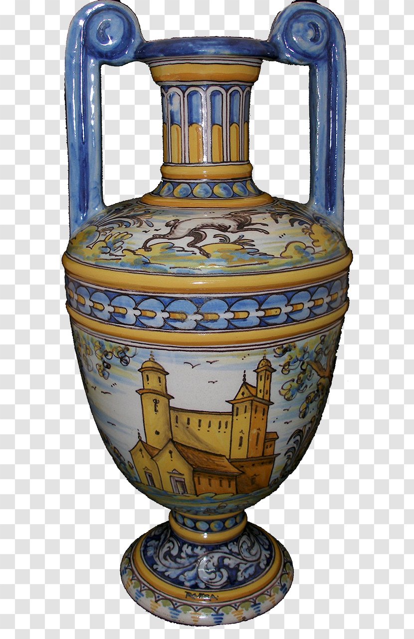 Vase Ceramic Pottery Cobalt Blue Urn - Artifact Transparent PNG
