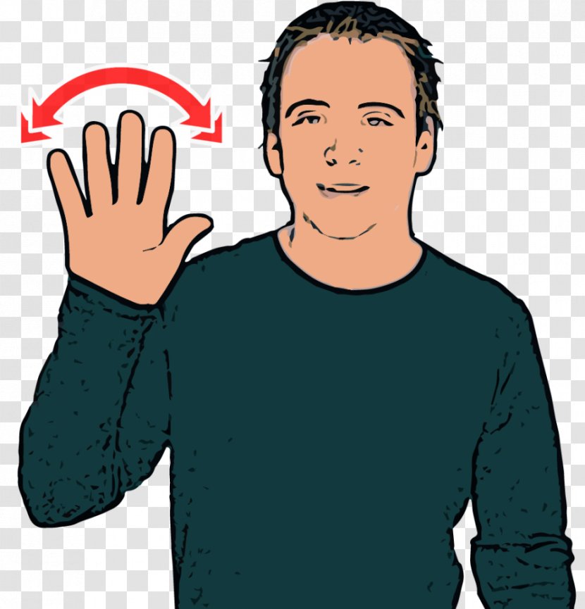 British Sign Language American Hello English - Silhouette Transparent PNG
