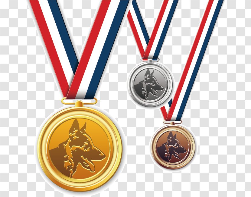 Gold Medal Cartoon - Trophy - Vector Material Transparent PNG