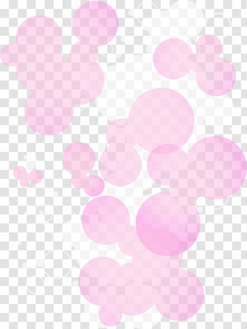 Petal Heart Pattern - Magenta - Hand Painted Pink Circle Transparent PNG