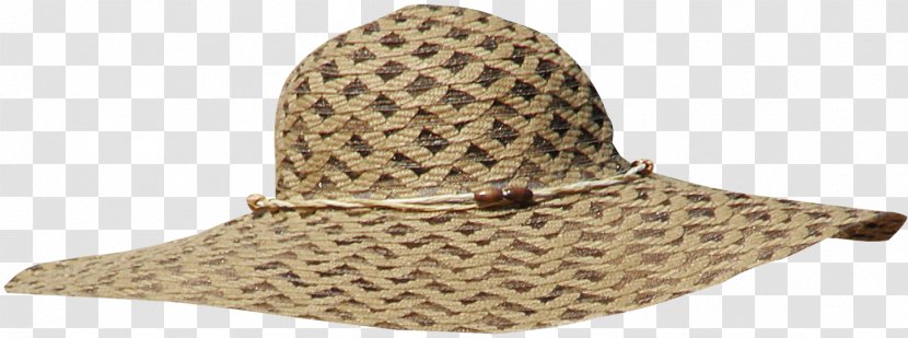 Straw Hat Knit Cap - Designer Transparent PNG