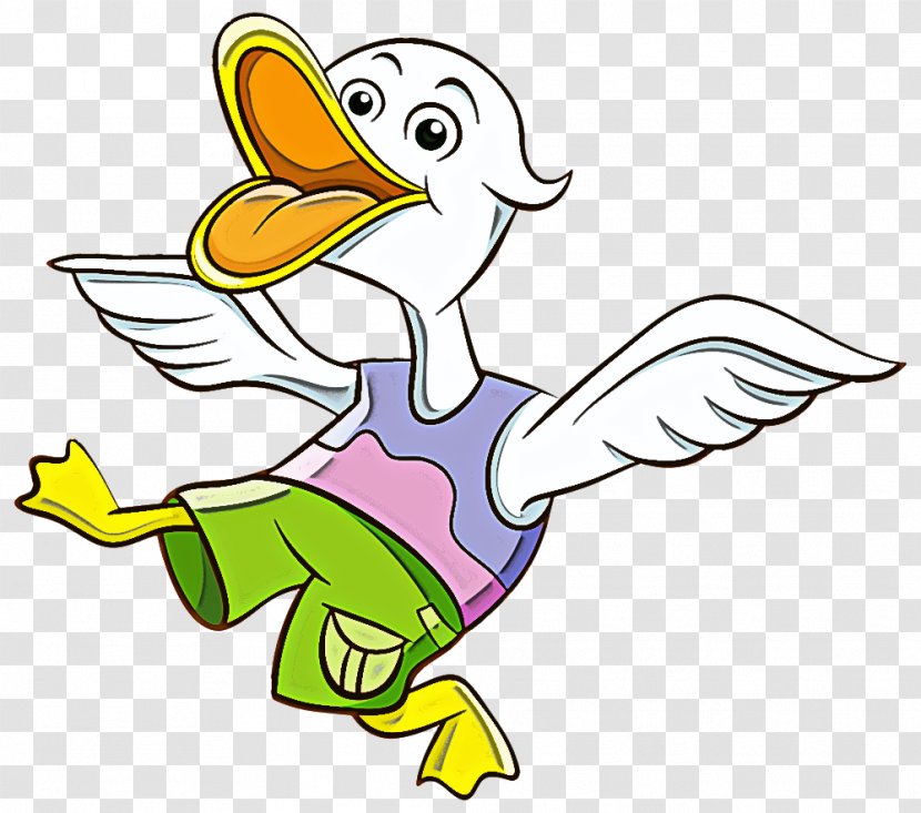 Bird Duck Cartoon Ducks, Geese And Swans Beak - Line Art Water Transparent PNG