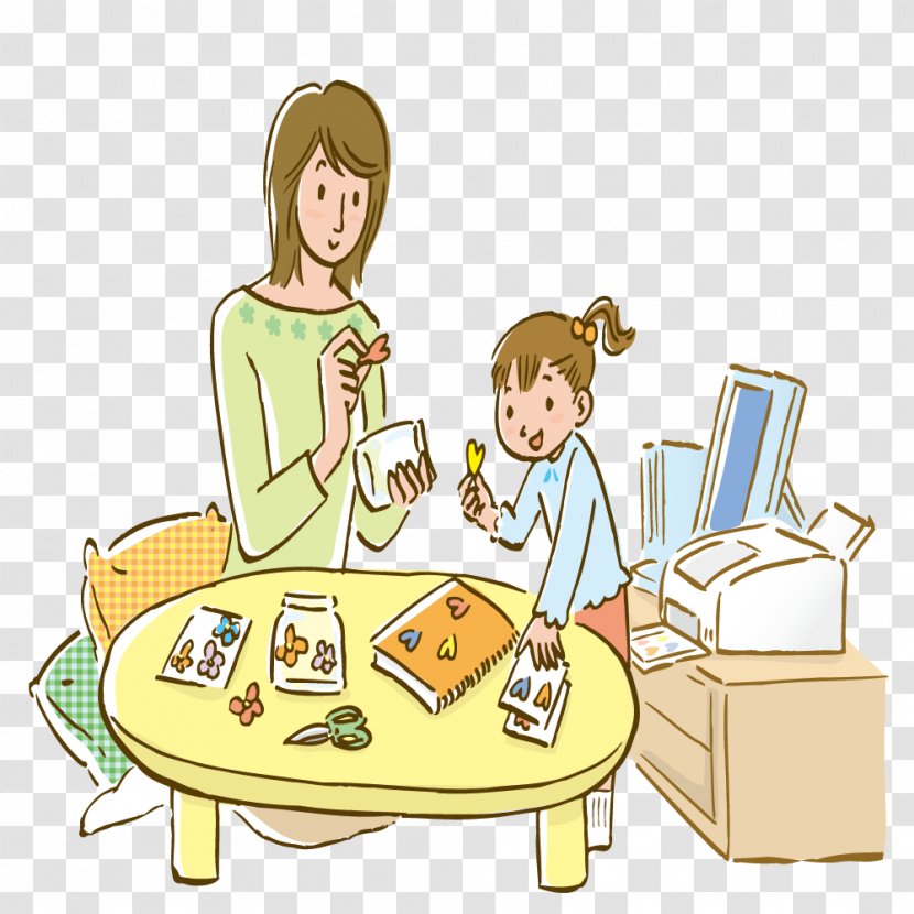 Housewife Daughter Clip Art - Home Food They Eat And Women Transparent PNG
