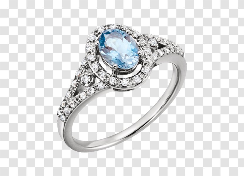 Wedding Ring Jewellery Sapphire Silver - Jewelry Making - Aquamarine Rings Transparent PNG