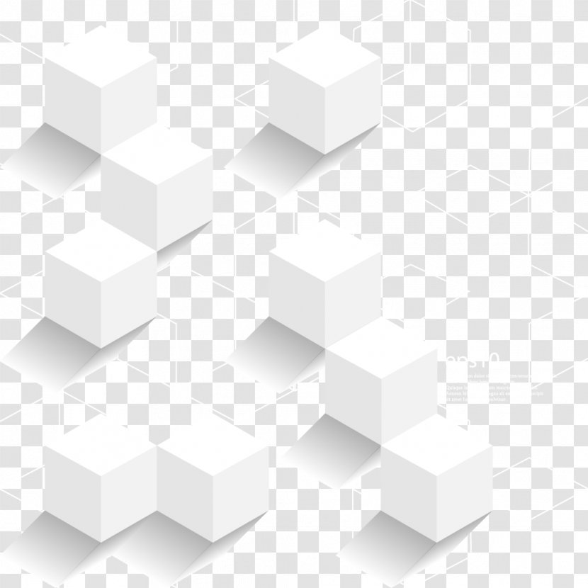 White Cube - Solid Geometry - Design Material Transparent PNG