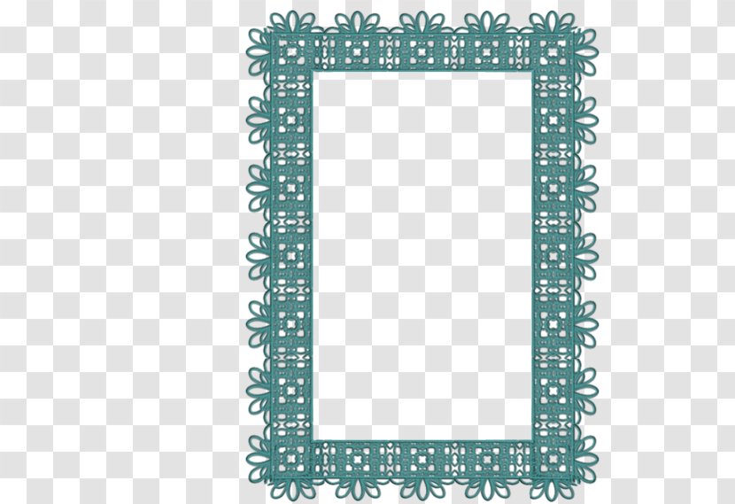 Picture Frames Blue Pattern - Turquoise - Rectangle Transparent PNG