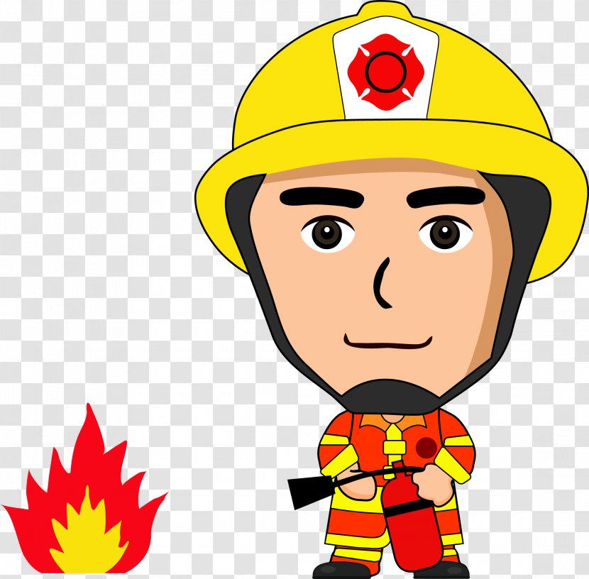 Firefighter Conflagration Fire Extinguisher Firefighting - Headgear - Firefighters Are Working Transparent PNG