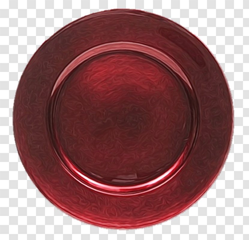 Red Circle - Maroon - Platter Tableware Transparent PNG