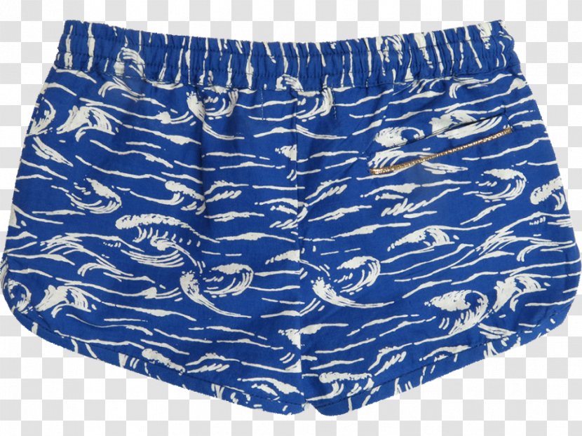 Swim Briefs Trunks Underpants Swimsuit - Silhouette - BLUE AND ORANGE WAVE Transparent PNG