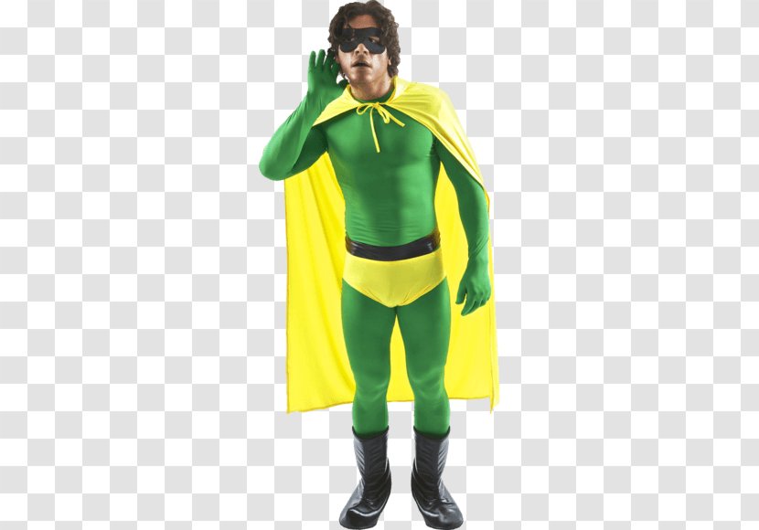 Superhero Yellow Costume Party Green - White - Suit Transparent PNG