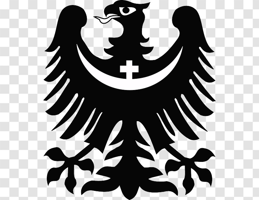 Coat Of Arms Poland Eagle Heraldry Crest - Black And White Transparent PNG