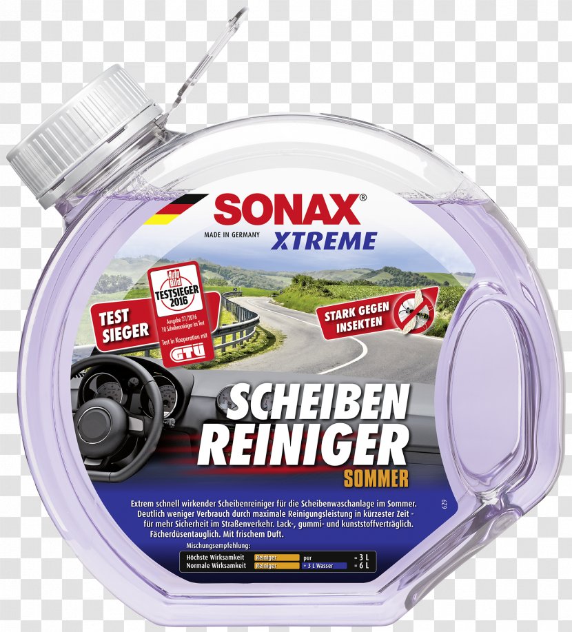 Car Vehicle Screen Wash Sonax 0403319 3 L Windshield Ruitensproeier - Sanding Blocks Auto Body Polish Transparent PNG