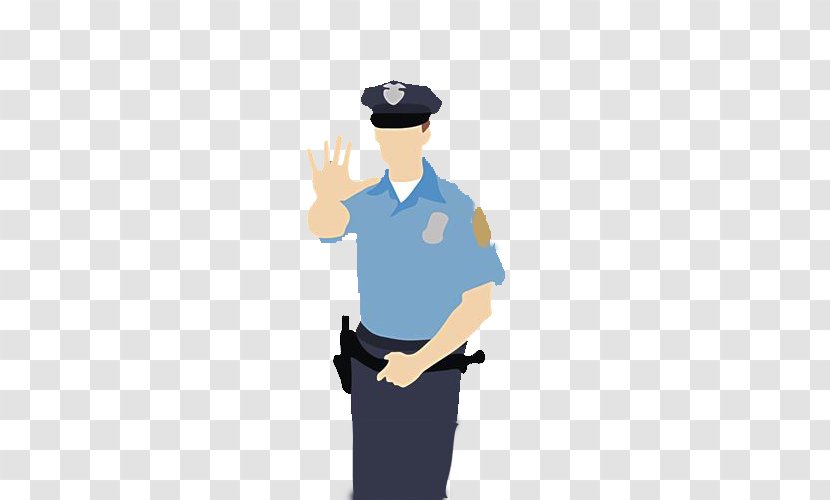 Police Officer Army - Drawing - Officer's Prohibited Gesture Transparent PNG