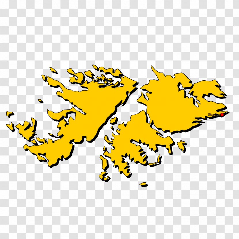 Clip Art Map Falkland Islands (Islas Malvinas) Authors' Rights Yellow - Heart - Tree Transparent PNG