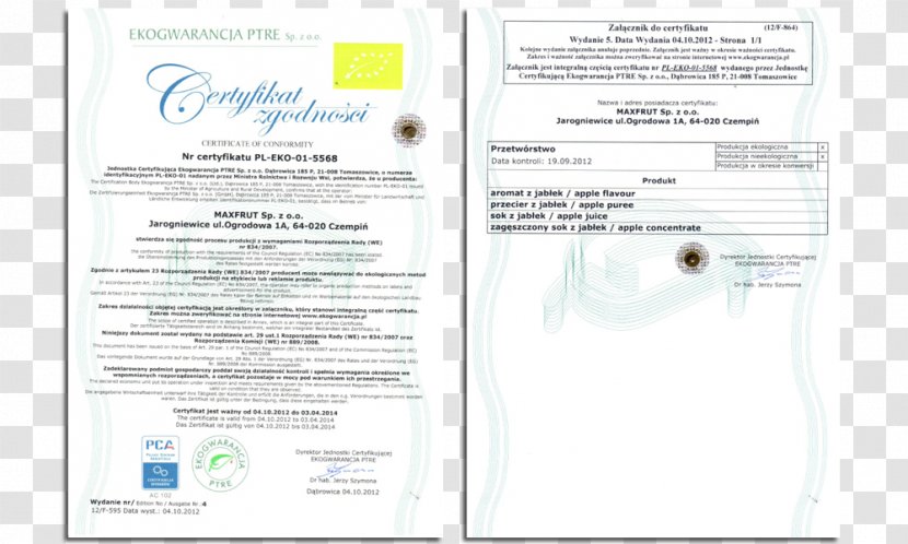 Paper Brand Font - Certyfikat WzÃ³r Transparent PNG