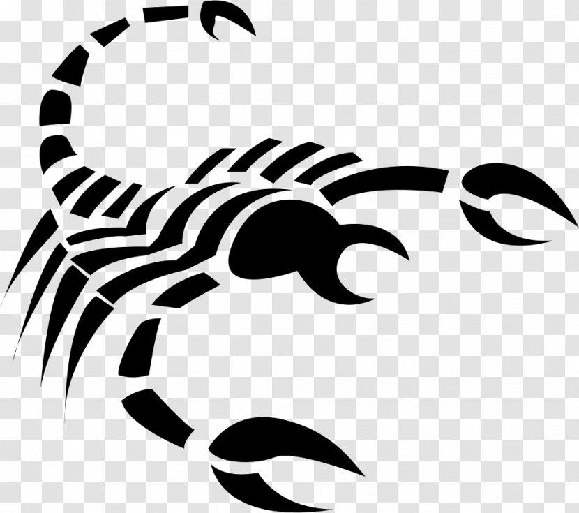 Scorpion Zodiac Astrological Sign Clip Art - Monochrome - Scorpio Astrology Transparent PNG