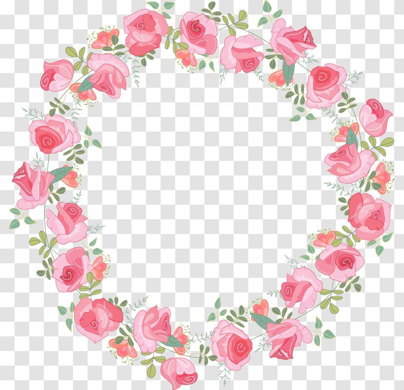 Rosa Multiflora Beach Rose Download - Wreath - Pink Garland Transparent PNG