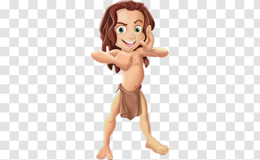 Toy Thumb Fictional Character Brown Hair Hand - Tarzan Transparent PNG
