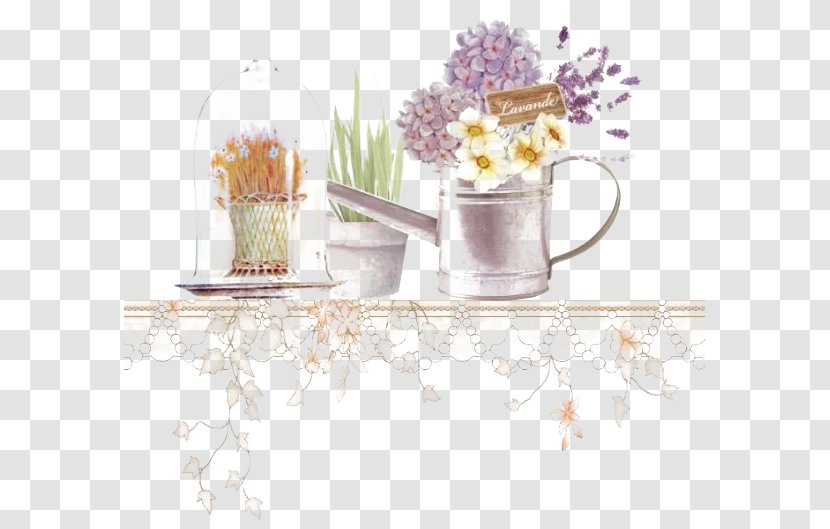 Floral Design Designer Purple - Flower - Pots On The Table Transparent PNG