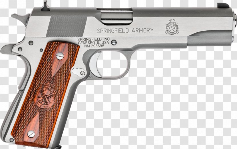 Springfield Armory M1911 Pistol HS2000 .45 ACP Firearm - Trigger - Handgun Transparent PNG