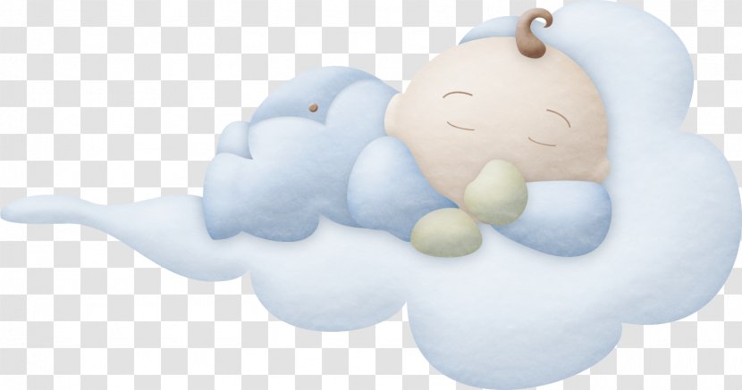 Infant Animation Drawing - Child - Baby On Clouds Transparent PNG
