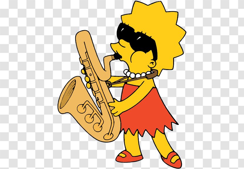 Lisa Simpson Homer Marge Saxophone Lisa's Sax - Clarinet - Png Clipart Transparent PNG
