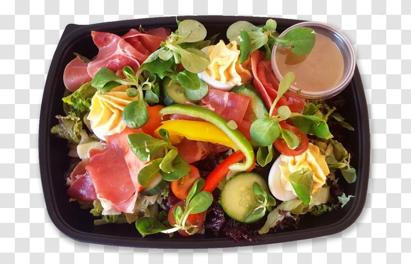 Salad Pasta Vegetarian Cuisine Ham Italian - Recipe - Salade Met Transparent PNG
