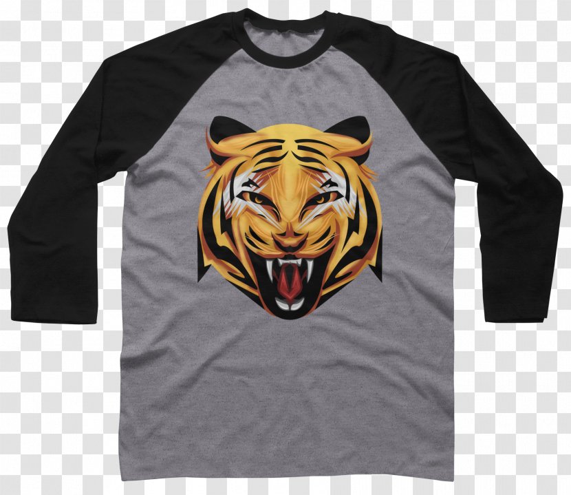 T-shirt Sleeve Hoodie Top - Big Cats - Toran Transparent PNG
