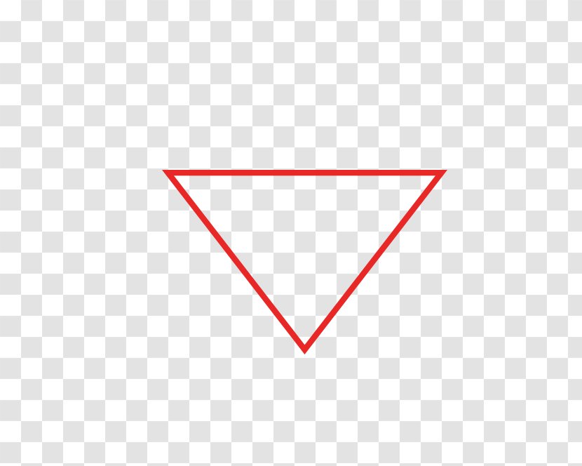 Red Triangle Trigonometry - Rectangle - Inverted Transparent PNG