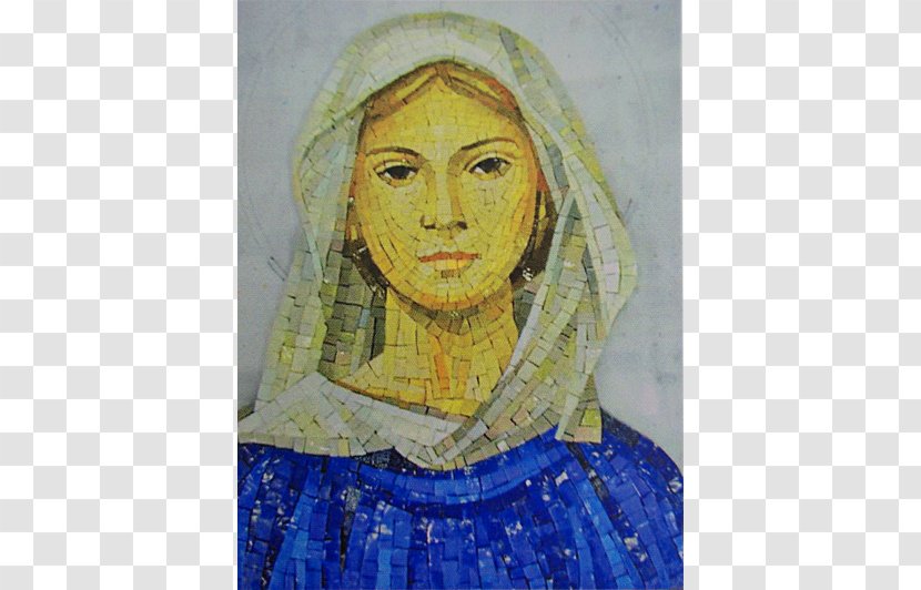 Madonna Mosaic Art Rosso Levanto Stone - Portrait Transparent PNG