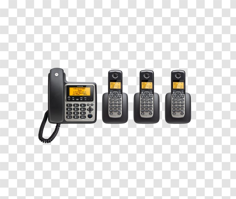 Cordless Telephone Home & Business Phones Digital Enhanced Telecommunications Handset - Communication - Motorola Solutions Transparent PNG